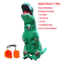 Load image into Gallery viewer, Adult Inflatable Costume Dinosaur Costumes T REX Blow Up Fancy Dress Mascot Cosplay Costume For Men Women Kids Dino Cartoon