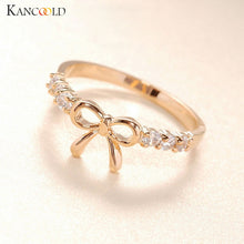 Load image into Gallery viewer, New Arrival Flawless Rings Jewelry Korean Crystal Bow Ring Butterfly Shape Jewelries rings for women ring holder
