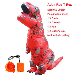 Adult Inflatable Costume Dinosaur Costumes T REX Blow Up Fancy Dress Mascot Cosplay Costume For Men Women Kids Dino Cartoon