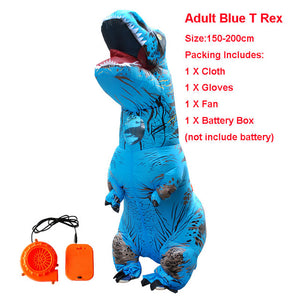 Adult Inflatable Costume Dinosaur Costumes T REX Blow Up Fancy Dress Mascot Cosplay Costume For Men Women Kids Dino Cartoon