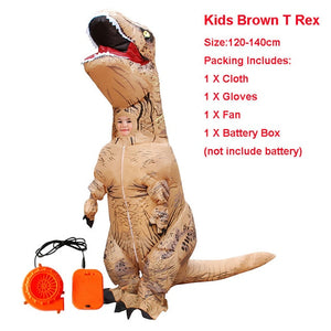 Adult Inflatable Costume Dinosaur Costumes T REX Blow Up Fancy Dress Mascot Cosplay Costume For Men Women Kids Dino Cartoon