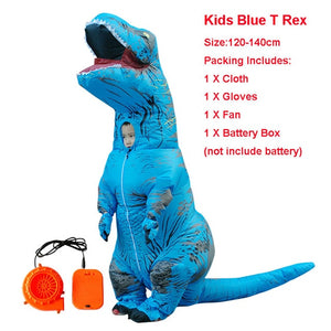 Adult Inflatable Costume Dinosaur Costumes T REX Blow Up Fancy Dress Mascot Cosplay Costume For Men Women Kids Dino Cartoon