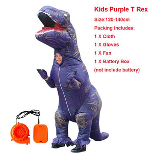Adult Inflatable Costume Dinosaur Costumes T REX Blow Up Fancy Dress Mascot Cosplay Costume For Men Women Kids Dino Cartoon
