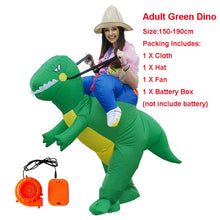 Load image into Gallery viewer, Adult Inflatable Costume Dinosaur Costumes T REX Blow Up Fancy Dress Mascot Cosplay Costume For Men Women Kids Dino Cartoon
