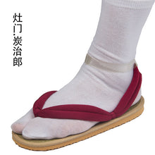 Load image into Gallery viewer, Demon Slayer Kimetsu No Yaiba Anime Cosplay Shoes Kamado Tanjirou Sandals Kamado Nezuko Geta Clogs Agatsuma Zenitsu Flip Flops
