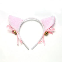 Load image into Gallery viewer, 6 Colors Beautiful Masquerade Halloween Cat Ears Cosplay Cat Ear Anime Party Costume Bow Tie Bell Headwear Headband Anime
