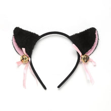 Load image into Gallery viewer, 6 Colors Beautiful Masquerade Halloween Cat Ears Cosplay Cat Ear Anime Party Costume Bow Tie Bell Headwear Headband Anime
